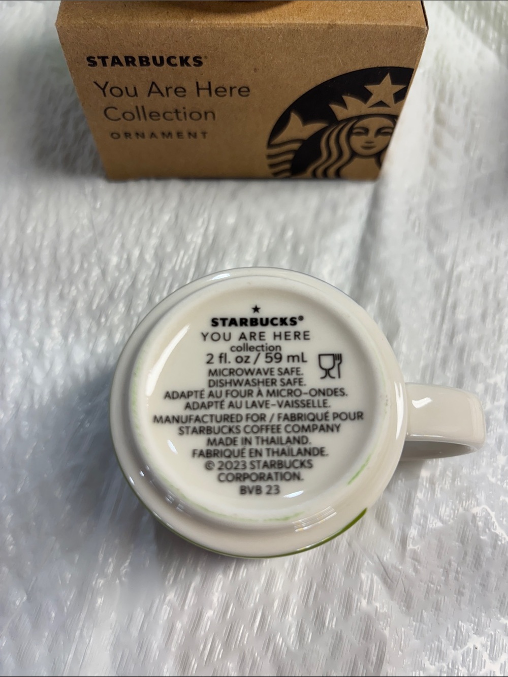 Starbucks Austria & Germany Espresso Mugs - Blue Interior & Orange Interior - Picture 9 of 10